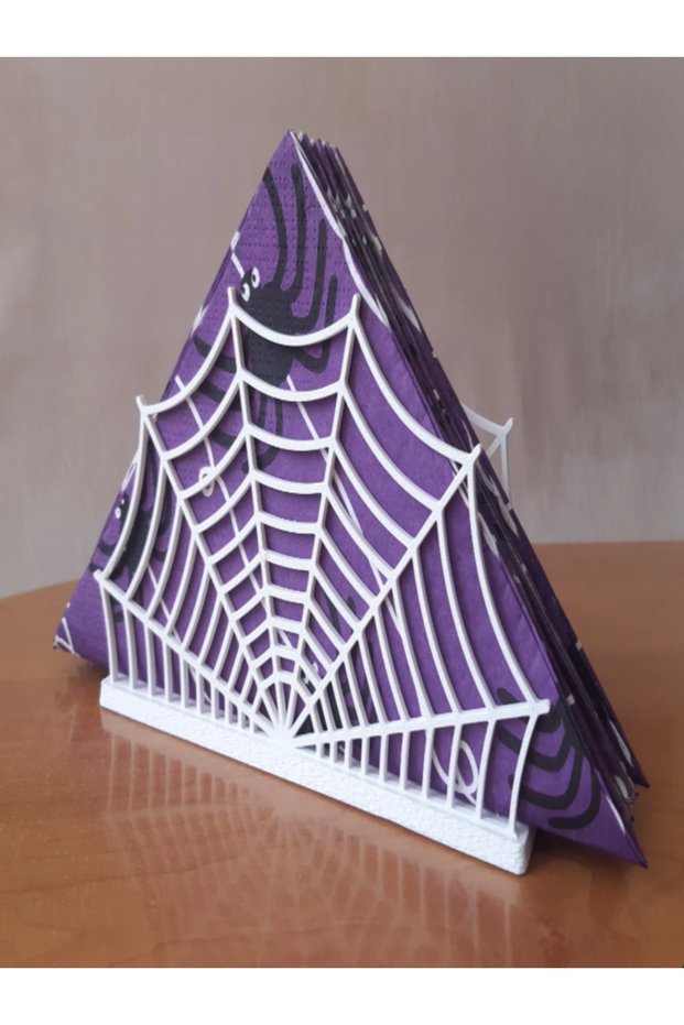 Decorative Napkin Holder in the Shape of a Spider Web