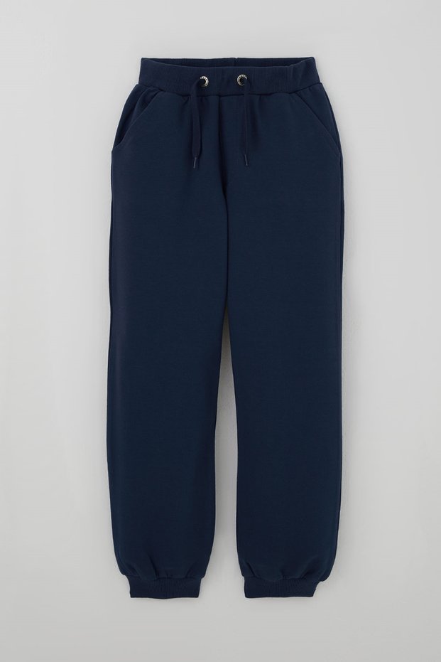 Boy's Sweatpants with Lacing Accessories and Pockets, Ages 7-11, Dark Blue