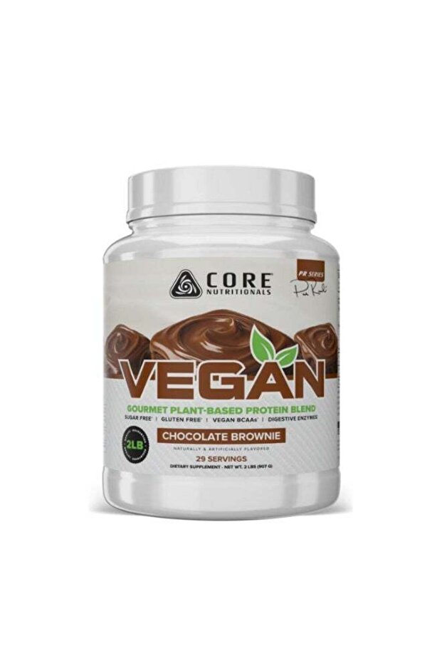 Vegan Premium Plant-Based Protein Powder, Pea + Brown Rice Blend with Vegan BCAAs & Digestive Enzymes, Dairy-Free & Gluten-Free, Muscle Recovery & Daily Nutrition - Chocolate (2lbs)