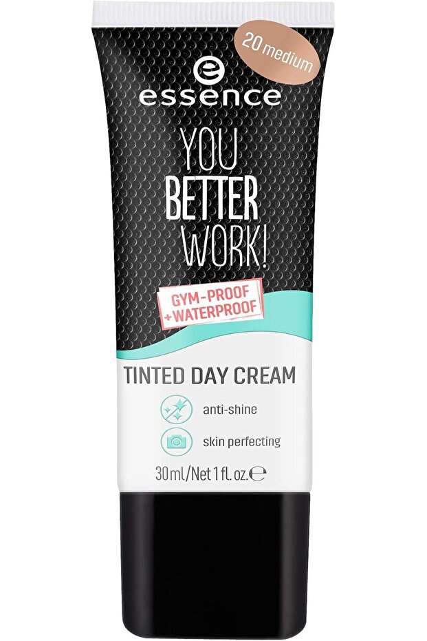 Essence Tinted Day Cream Moisturiser 20 Medium | Lightweight Daily Face Cream | Natural Coverage Hyd