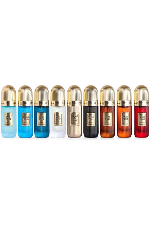 إبراهيم القرشي مجموعة عطور التوباكو المصغرة (9 عطور × 20 مل)