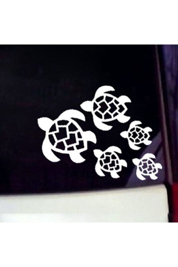 Turtle Design Auto Custom New Sticker Set Black 20*5 cm