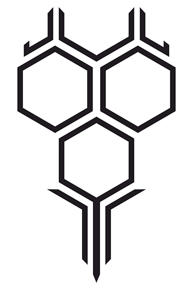 Honeycomb Design Auto Hood Special New Sticker Black 58*35 cm
