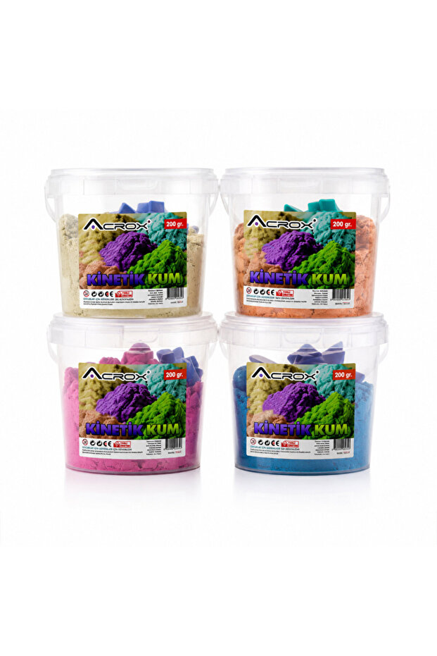 Kinetic Sand - 200 Gr - Non-Stick - 2 Plastic Molds with Gift - Good for Health
