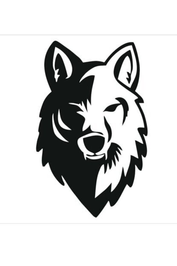 Wolf Design Auto Fuel Tank Cover new sticker 10*10 Cm