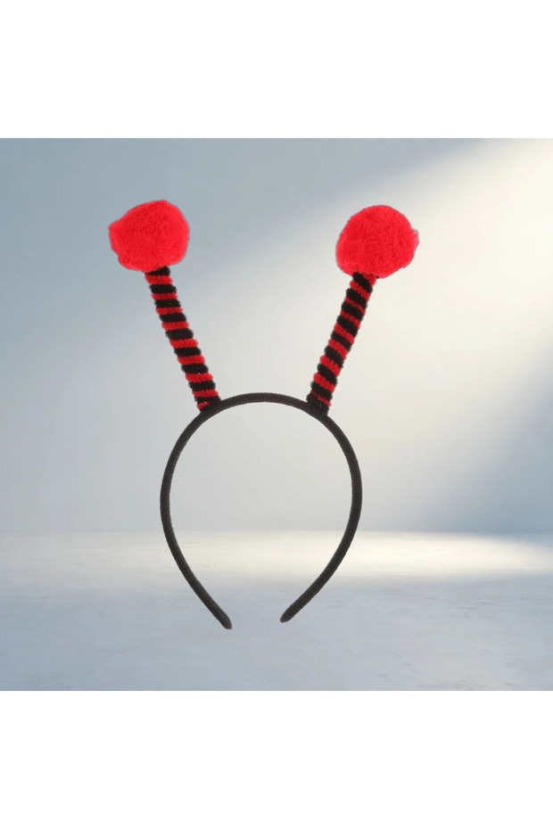 Mega Red Pompom Ladybug Crown Fun Show and Party Accessory