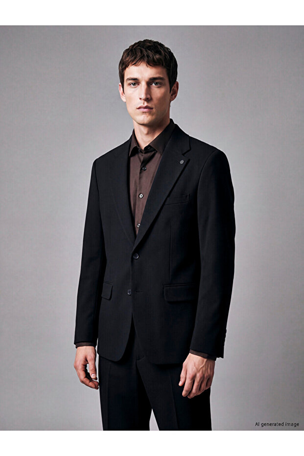 Özmarka New Season Navy Blue Regular Fit Men's Blazer Jacket