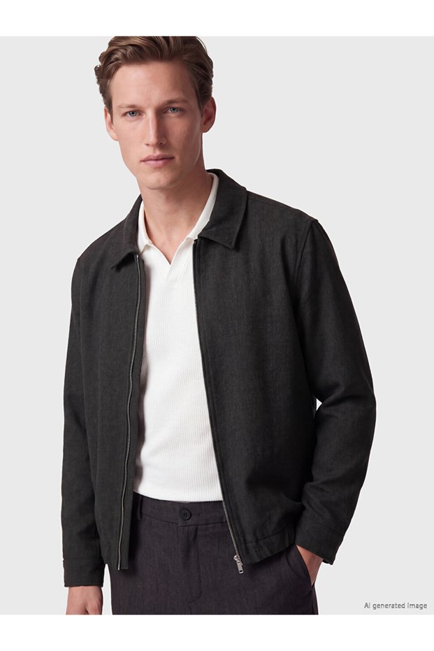 Vizyon New Season Gray Regular Fit Men's Jacket