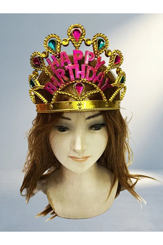 Fun Gold Color Birthday Crown