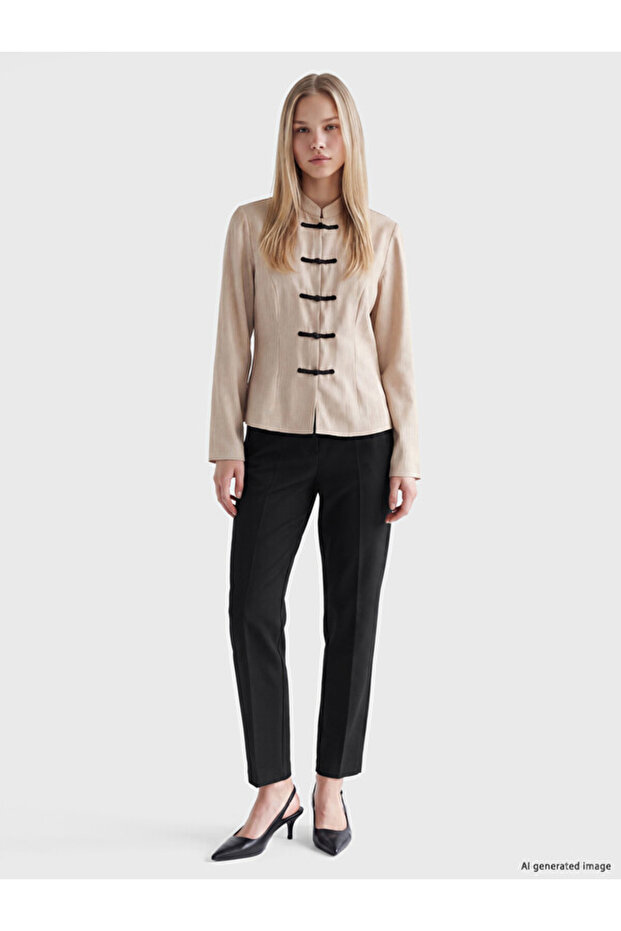 Esvab • Modern & Distinctive High Waist Slim Fit Women's Pants