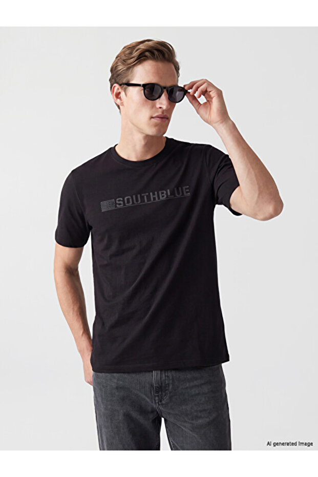 Sparkling Choices from Shining Store Zero Roba Collar Printed Men's T-Shirt