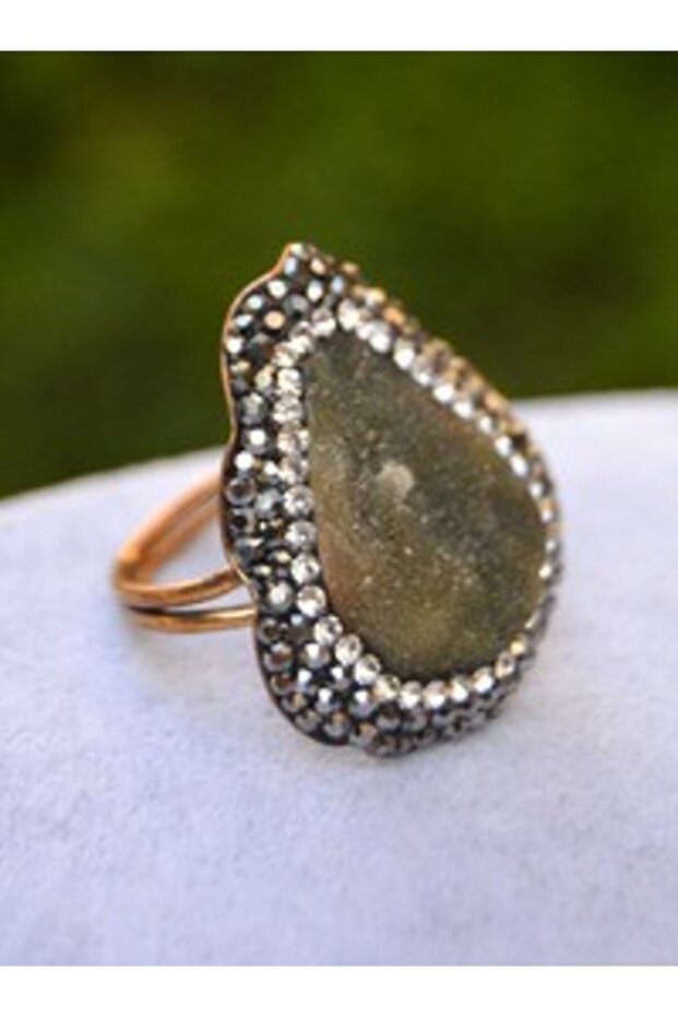 Crysopras Stone Design Handmade Ring - Green -