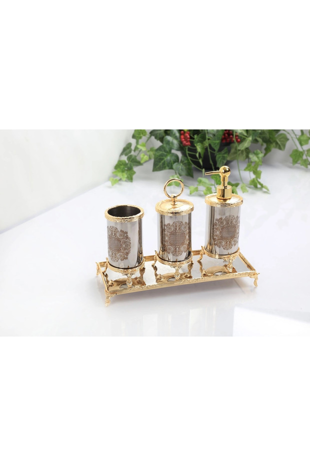 4-Piece Bathroom Set in Gold Color