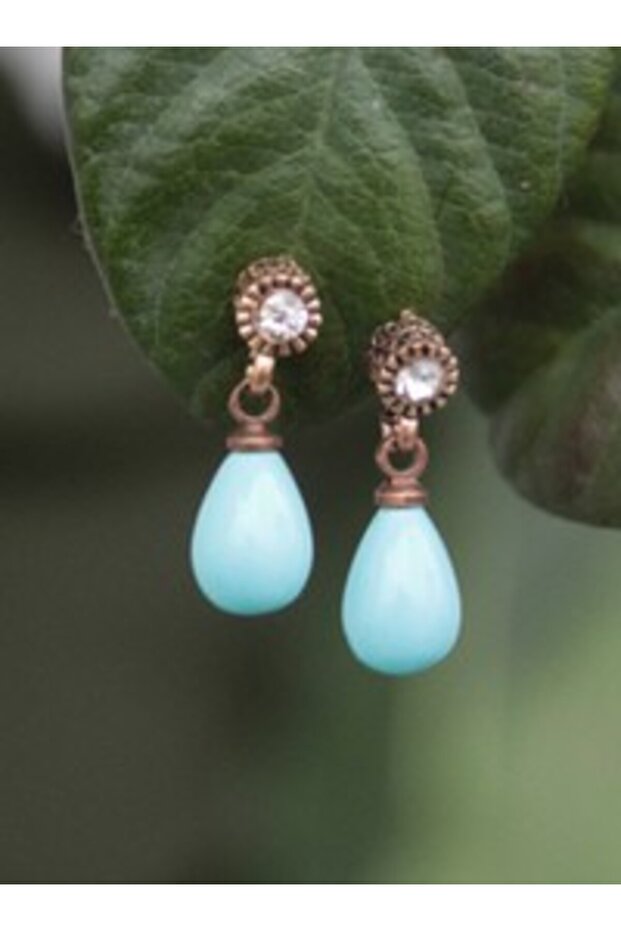 Mini Drop Earrings - Turquoise -