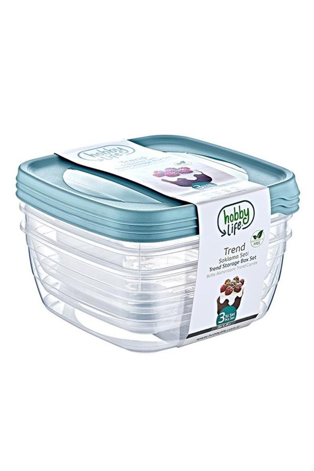 02 1040 Trend 3-Piece Square Storage Container