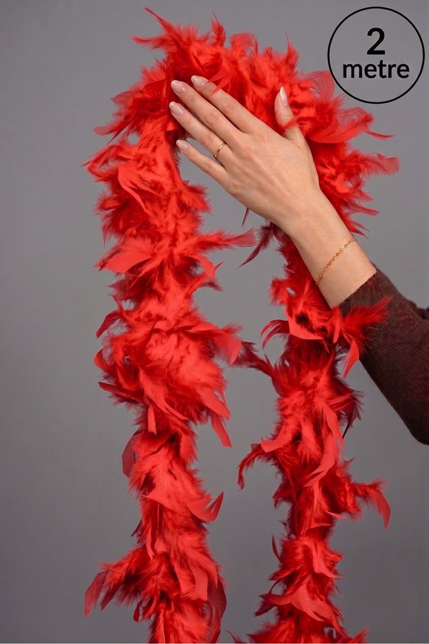 Goose Feather Otriş 2 Meters Thick Feather Strip Costume Henna Wedding Party Organization Decoration Material