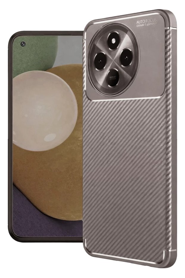 Tecno Spark 30 Pro Compatible Case Auto Focus Carbon Cover - Gray