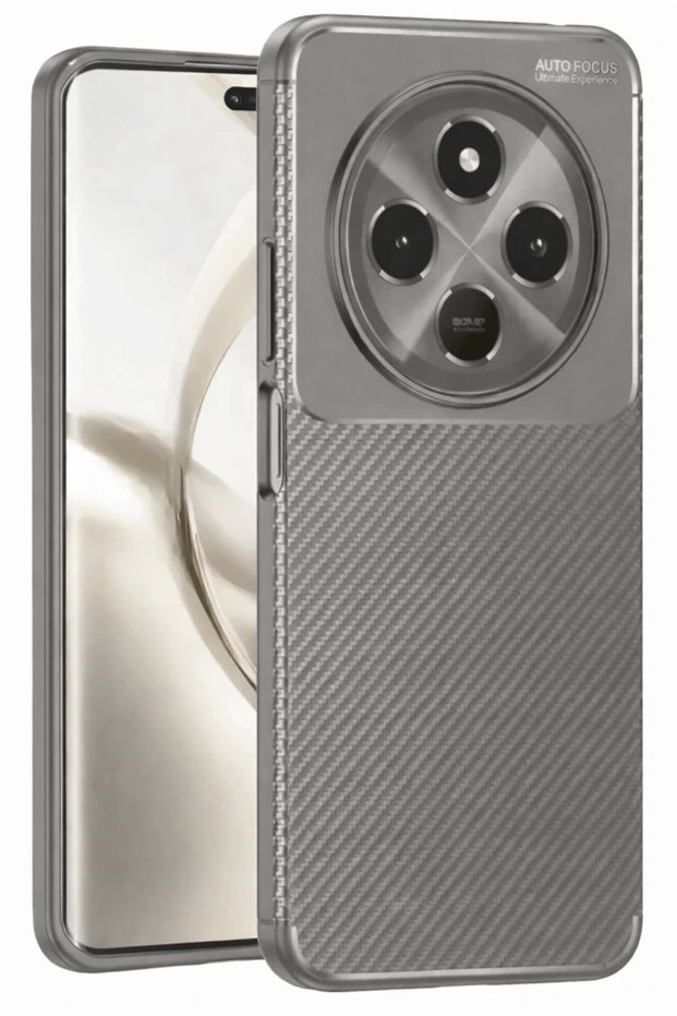 Tecno Spark 30C Compatible Case Auto Focus Carbon Cover - Gray