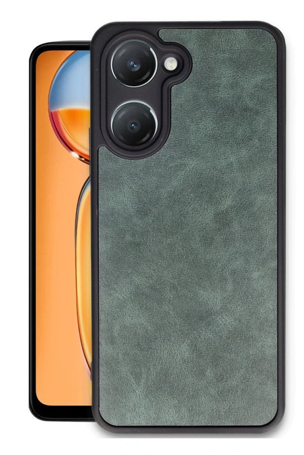 Vivo Y18 Compatible Case Aras Leather Cover - Dark Green