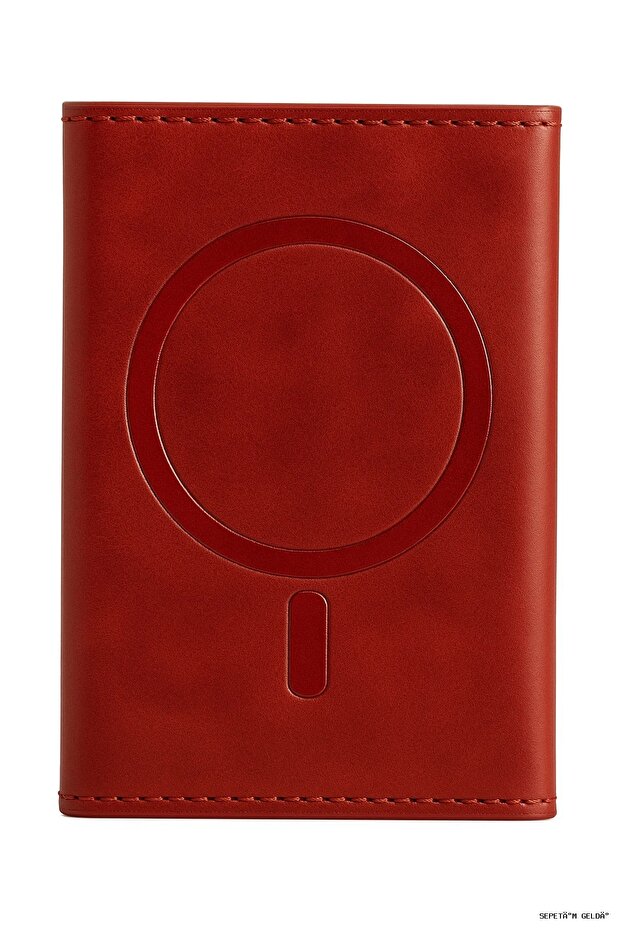 Spt-Gld Tema Magsafe Leather Card Holder (15930) - Red