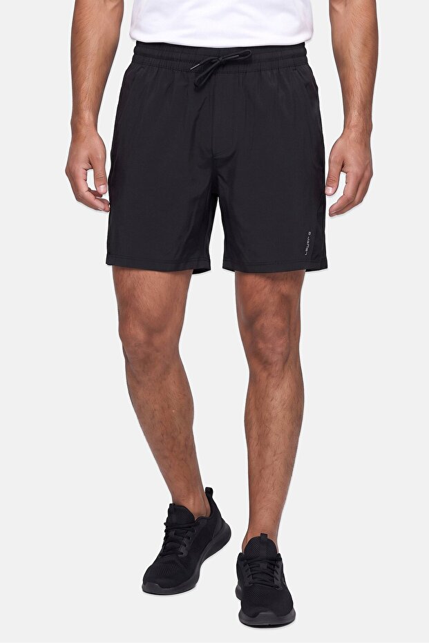 Men Sportswear Fit Outdoor Shorts, Black