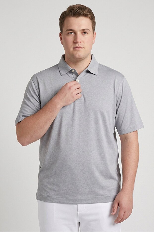 Men Sportswear Fit Short Sleeve Golf Polo Shirt, Grey