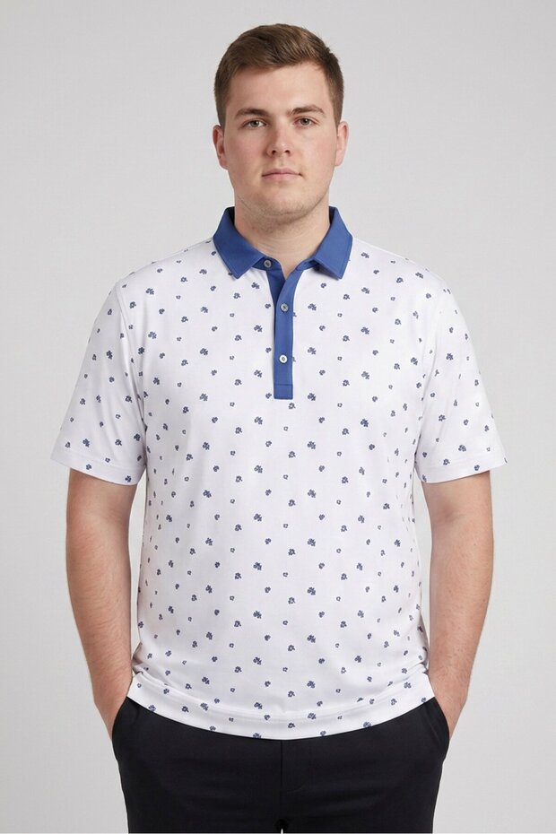 Men Athletic Fit Short Sleeve Golf Polo Shirt, Multicolor