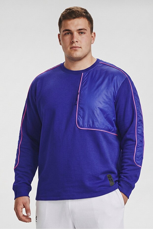 Men Fitted Fit Long Sleeve Outdoor T-Shirt, Blue