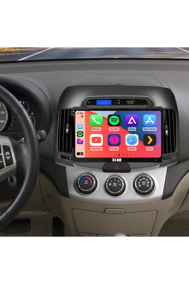 شاشة أندرويد من Roadmaster لسيارة إلانترا موديل 2007-2011 مع دعم Wireless CarPlay وAndroid Auto وكاميرا خلفية مدمجة بتقنية AHD.