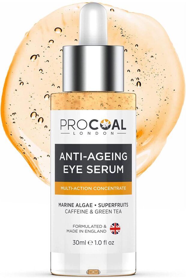 Procoal Anti-ageing Eye – Eye Cream Anti Aging, Puffiness, Under Eye Circles & Wrinkles with Marine Algae, Caffeine & Green Tea, Vegan, Made in UK 30ml