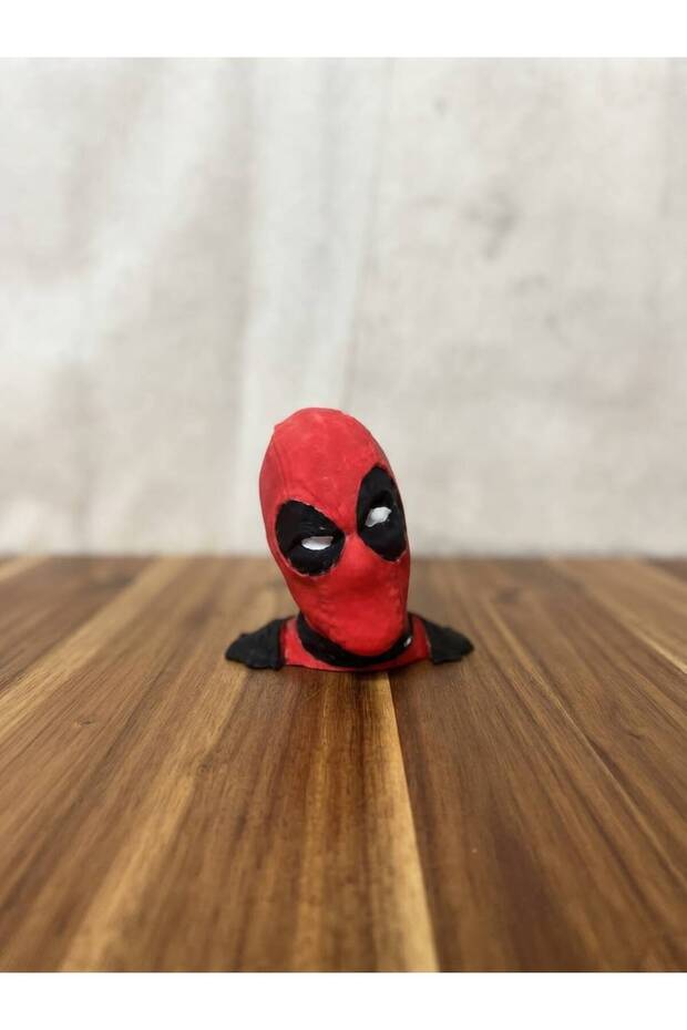 3D Baskı Deadpool Dekoratif Büst - 8 Cm Boyalı