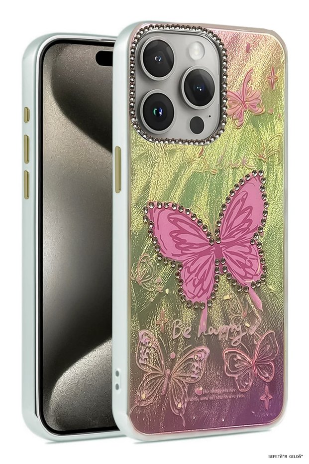 Spt-Gld Newface iPhone 15 Pro Max Case Blade Mirror Patterned Cover - (95543) Pattern 5