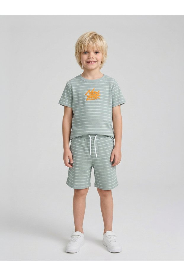 Boys Striped T-Shirt and Shorts Set By Juniorloom