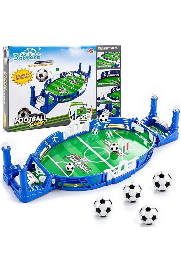 Mini Tabletop Foosball Board Game for Kids,Portable Soccer Battle Toy for Two Players