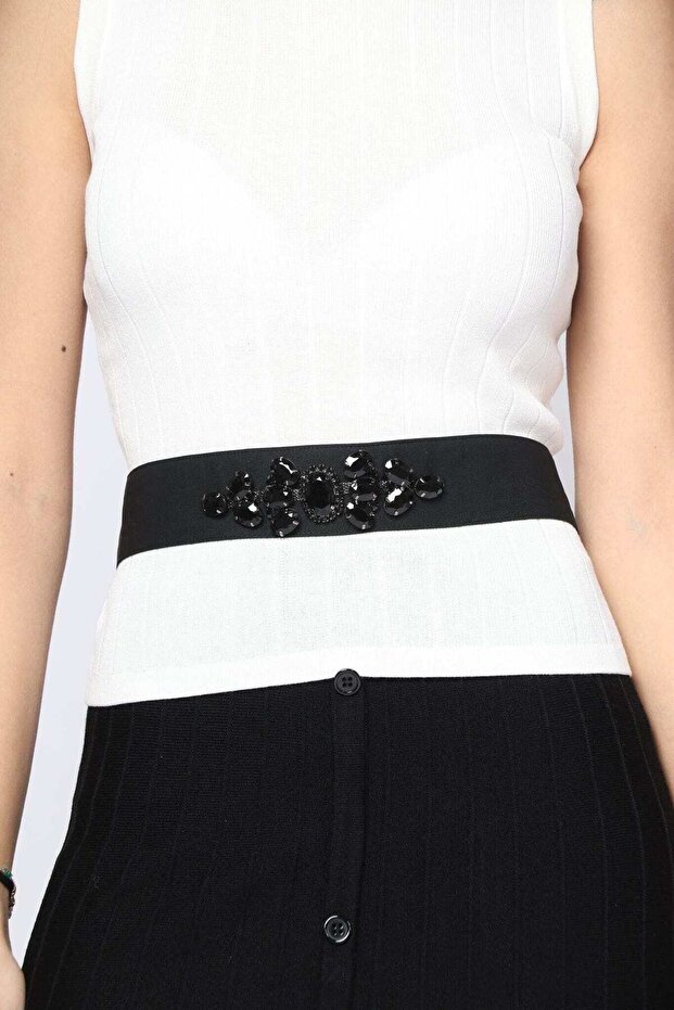 Wide Belt with Buckle