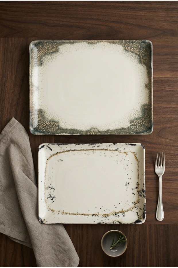 35X26 cm and 30X22 cm 2-Piece Presentation Plates