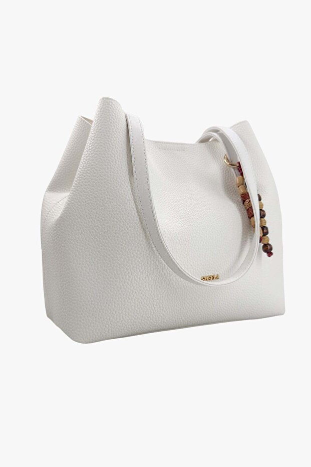 67-8146 Women's White Shoulder and Shoulder Bag