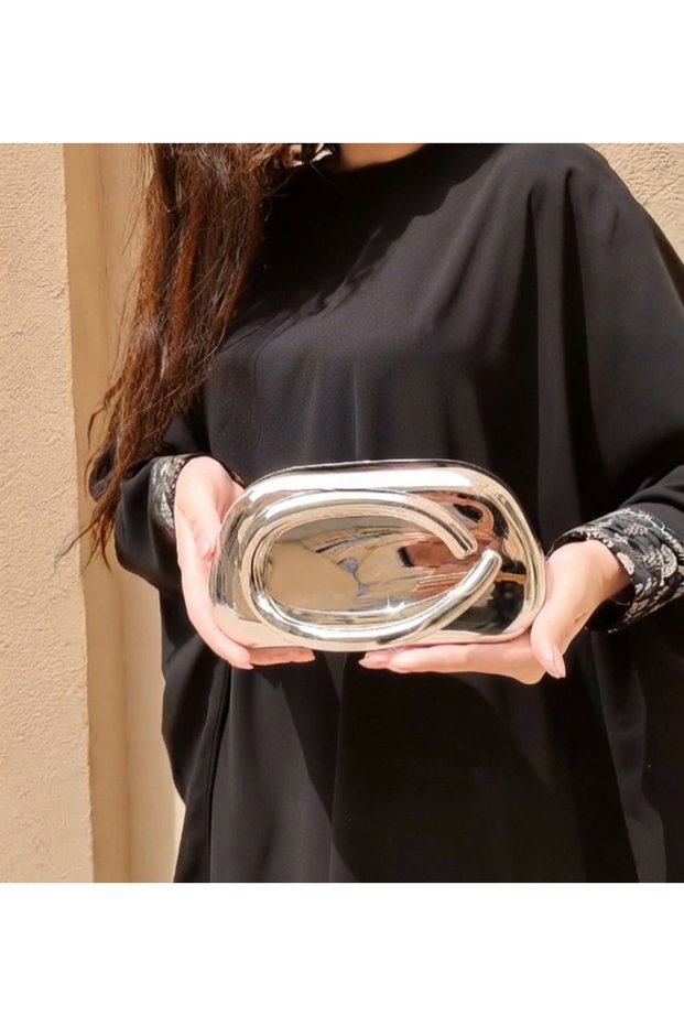 Vernika Luxury Woven Clutch & Shoulder Bag shiny