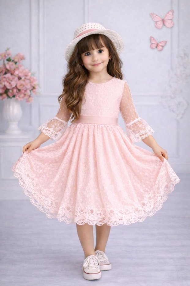 Hat Guipure Lace Princess Girl's Dress Lace Pcs