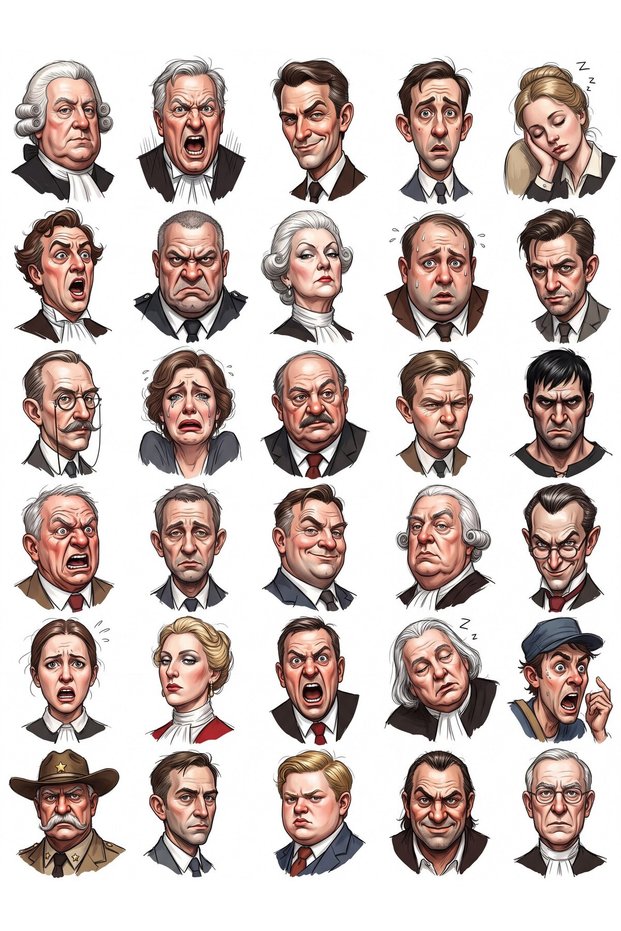 30 Pieces Nostalgic Legal Cartoon Sticker Set - Agenda, Laptop, Notebook
