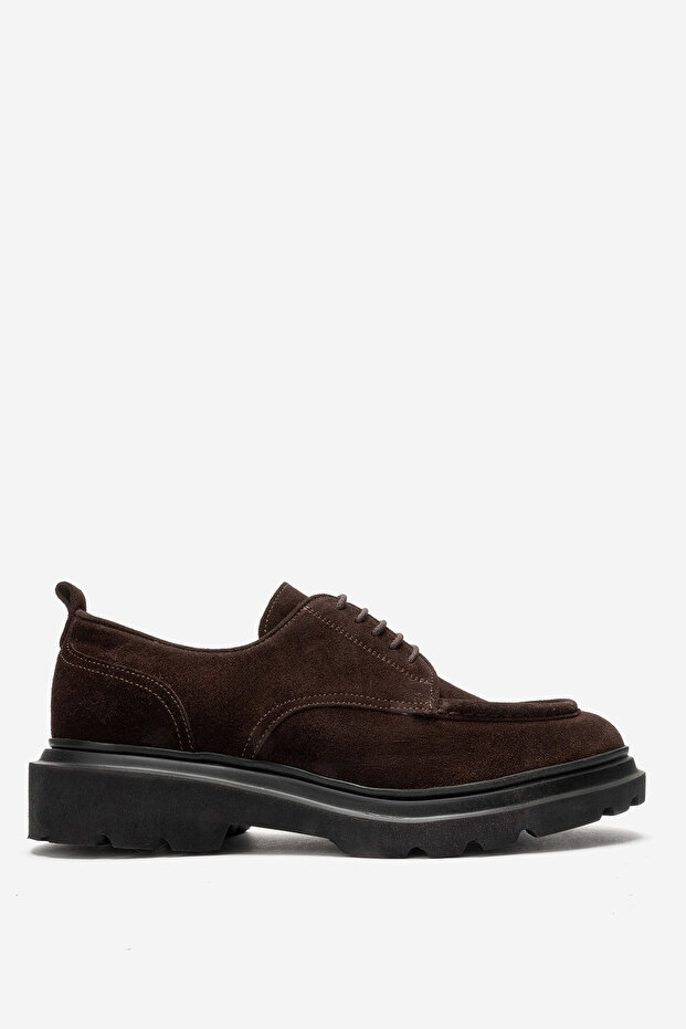 Men's Thick Sole Shoes Real Suede Leather Fr Orson Suede Brown
