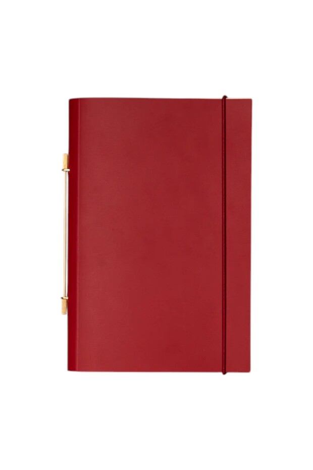Novum Organum S Red Leather Notebook - Garance