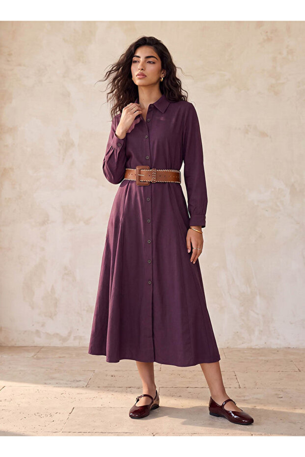 SS BELTED ALINE DRESS