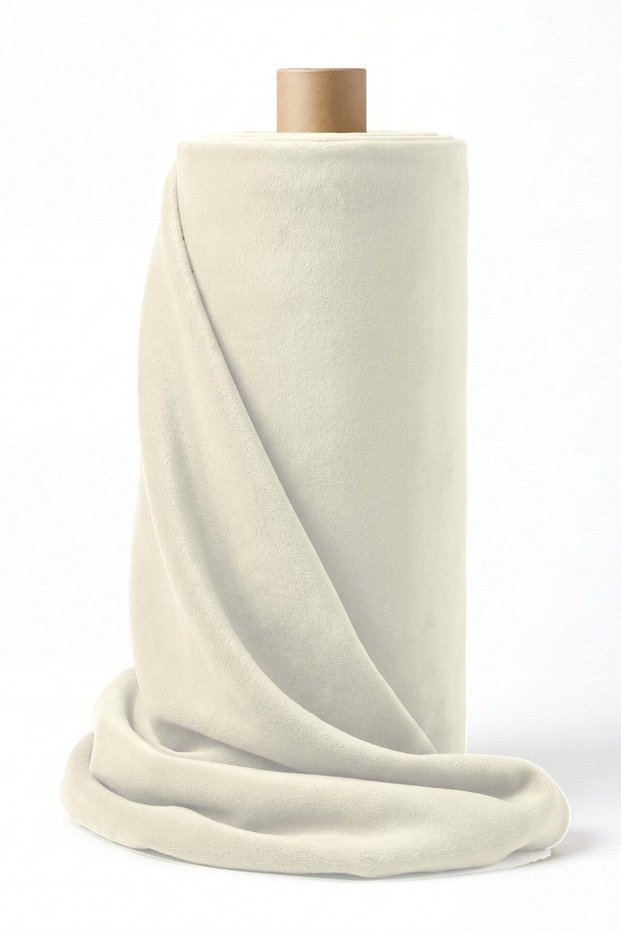 Wellsoft Fabric Reversible Plush Fleece 180 cm Cream