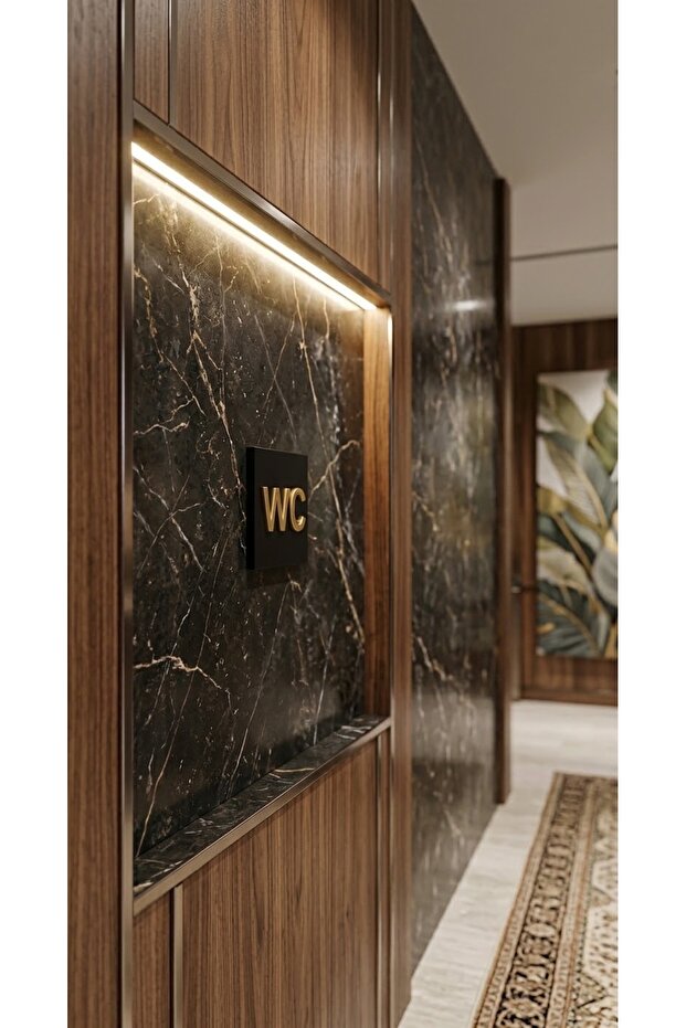 Solid Concept WC yönlendirme tabelası MDF
