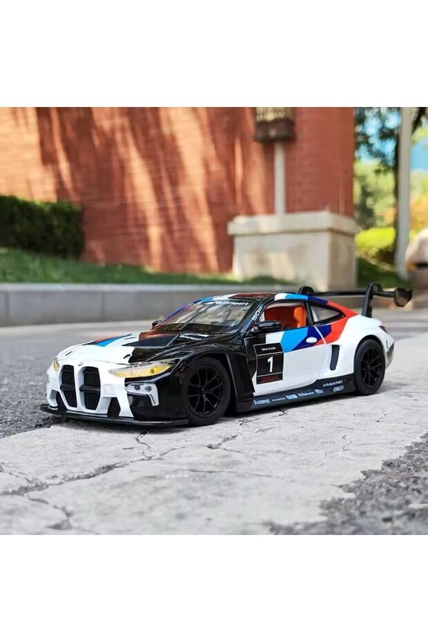 1:24 Bmw M4 Gt3 Diecast Model Car Openable Doors Bmw M4 Racing Car Modified Diecast Car