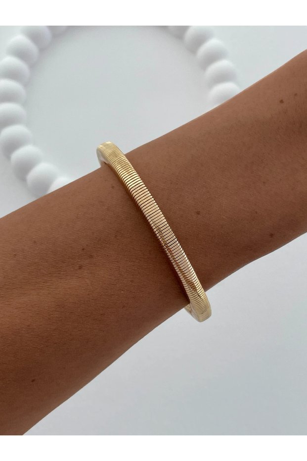 Special Series Round Gold Thin Rubber Bracelet