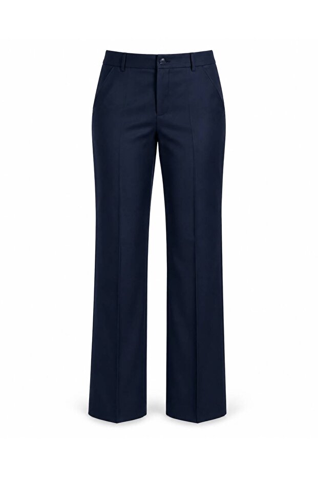 Women's Blue Belted Adjustable Pants