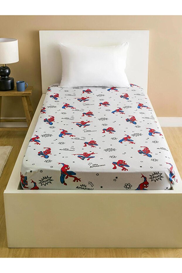 Lcw Home Mixed Spider-Man Printed Single Fitted Sheet