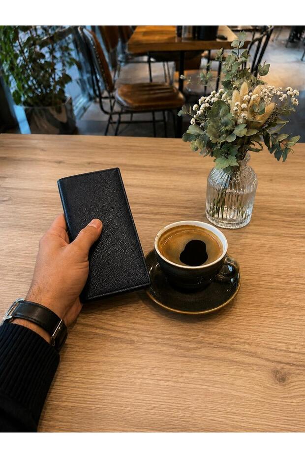 GENUINE LEATHER WITH MAGNET HAND HOLDER WALLET WITH PHONE Compartment